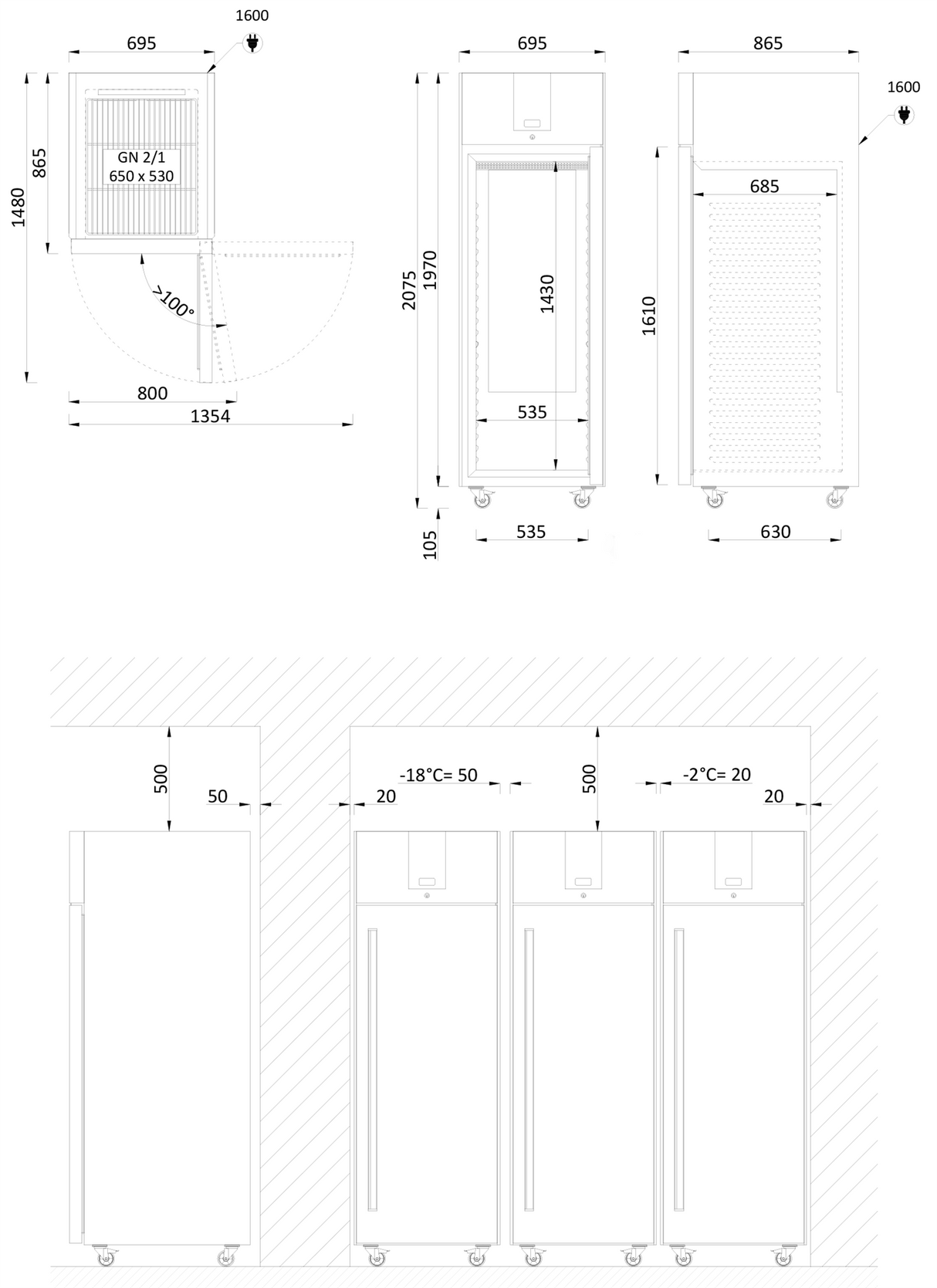 Smeg Professional Refrigeration Premium Upright Single Door Fridge SPRF7PDXR A Rated