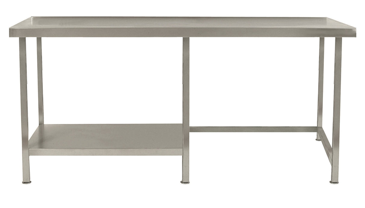Parry SS Tables with Half Under Shelf (Left Hand Side) S/S TABLE HALF UNDERSHELF 1800 X 700 X 900 WALL
