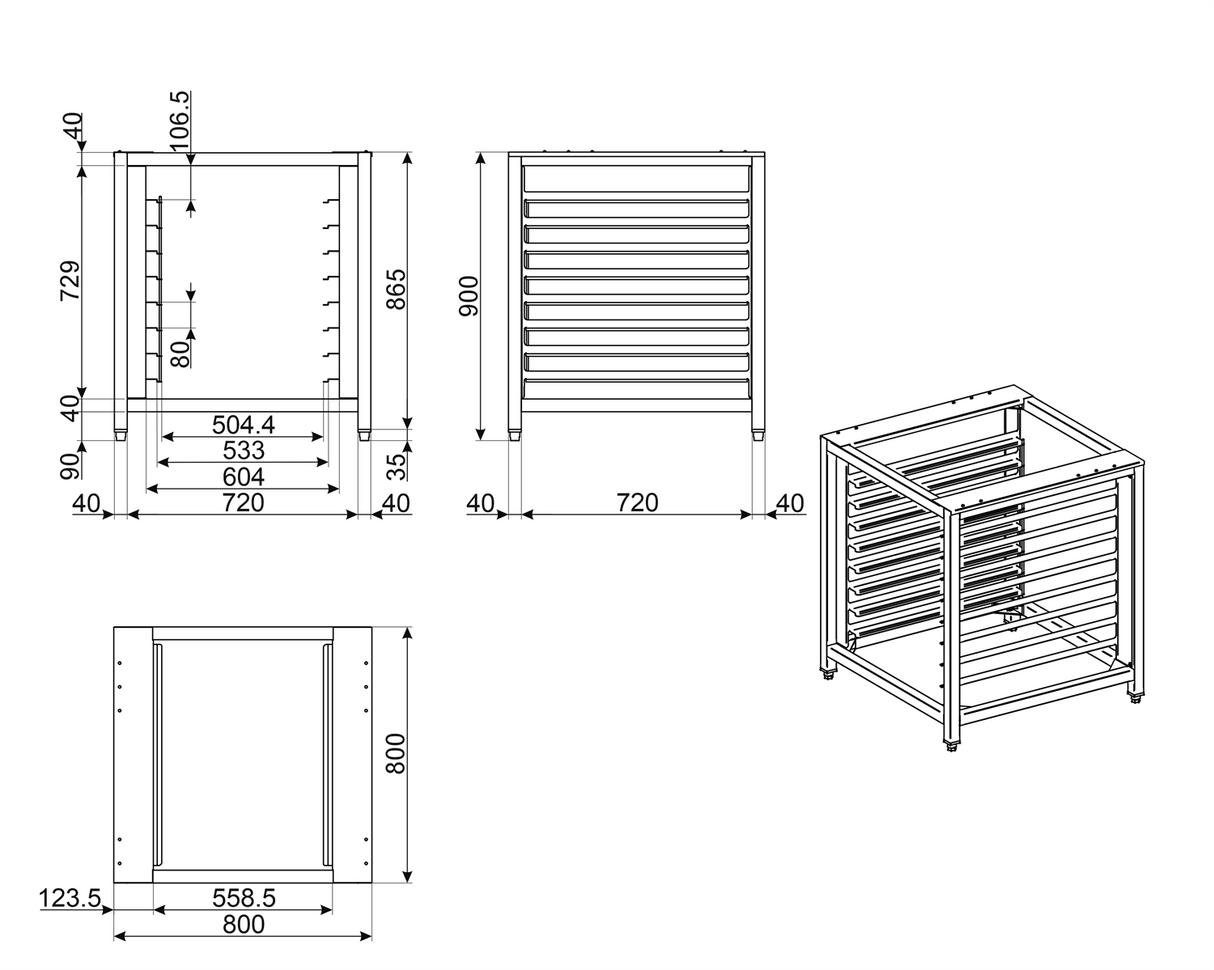 Smeg Stand for ALFA420 and ALFA410 series & ALFA625H series