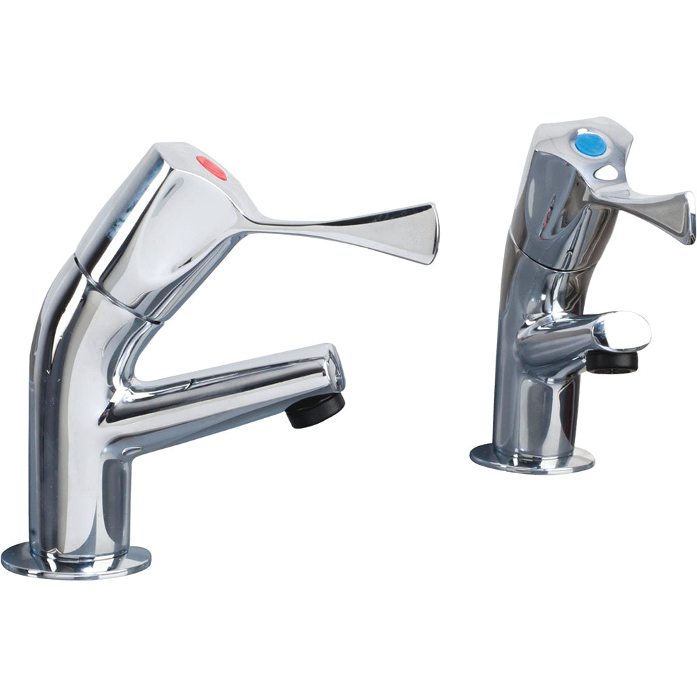 AquaTechnix 1/2-inch Basin Taps with 3-inch Lever (pair) H: 130mm TX-500BL