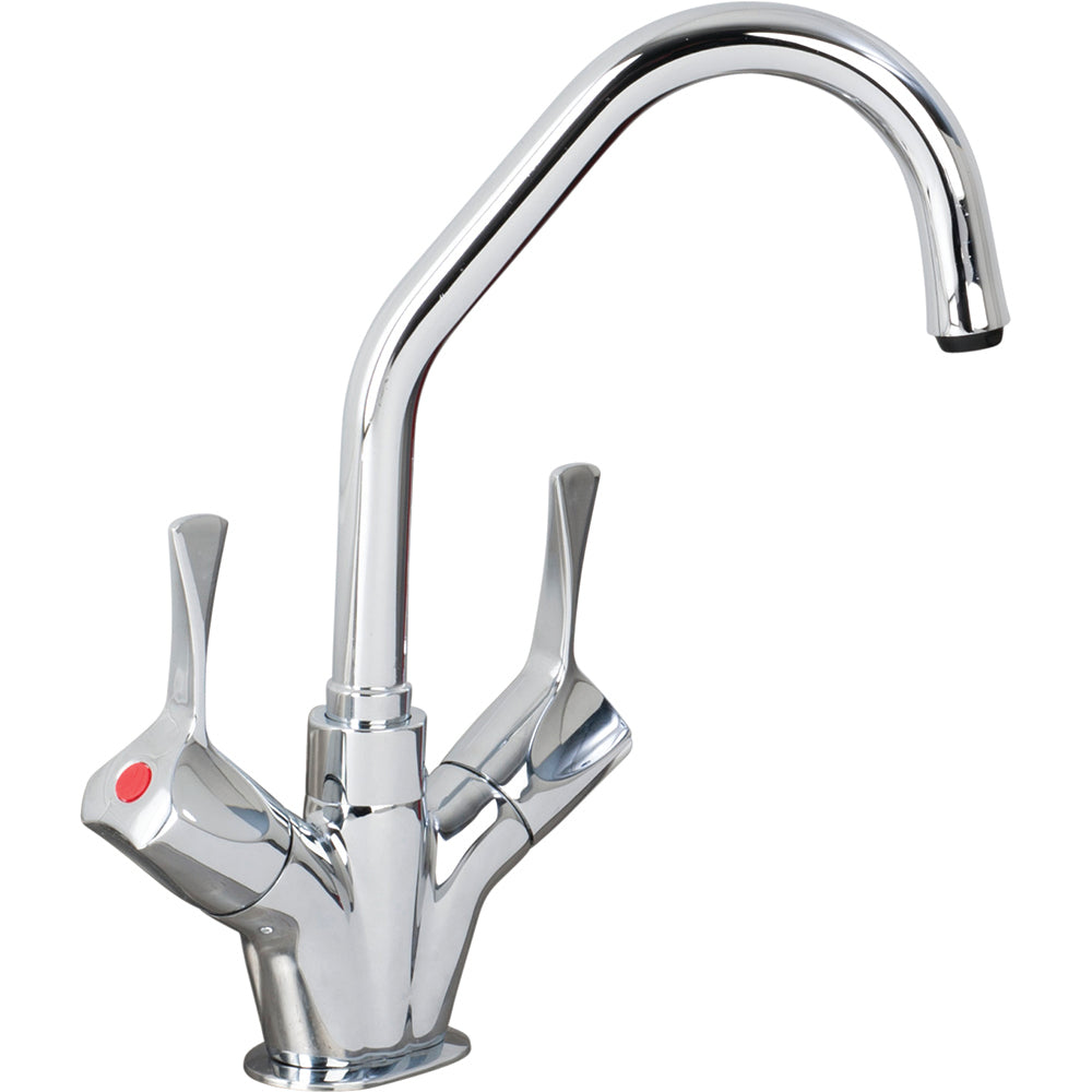 AquaTechnix TX-B-206L LEVER operated faucet TX-B-20 base with 150mm swivel spout. H: 271mm