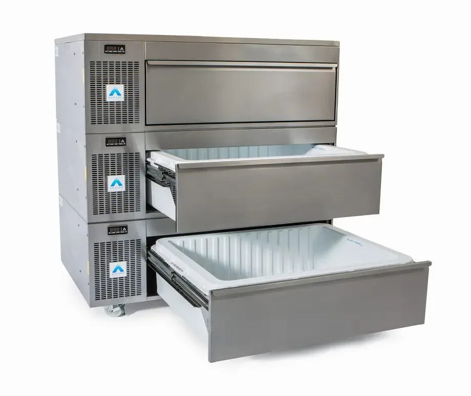 Adande - Bulk Storage - Fridge/Freezer - Shallow Three Drawer - Side Engine - VLS3 Series - JD Catering Equipment Solutions Ltd