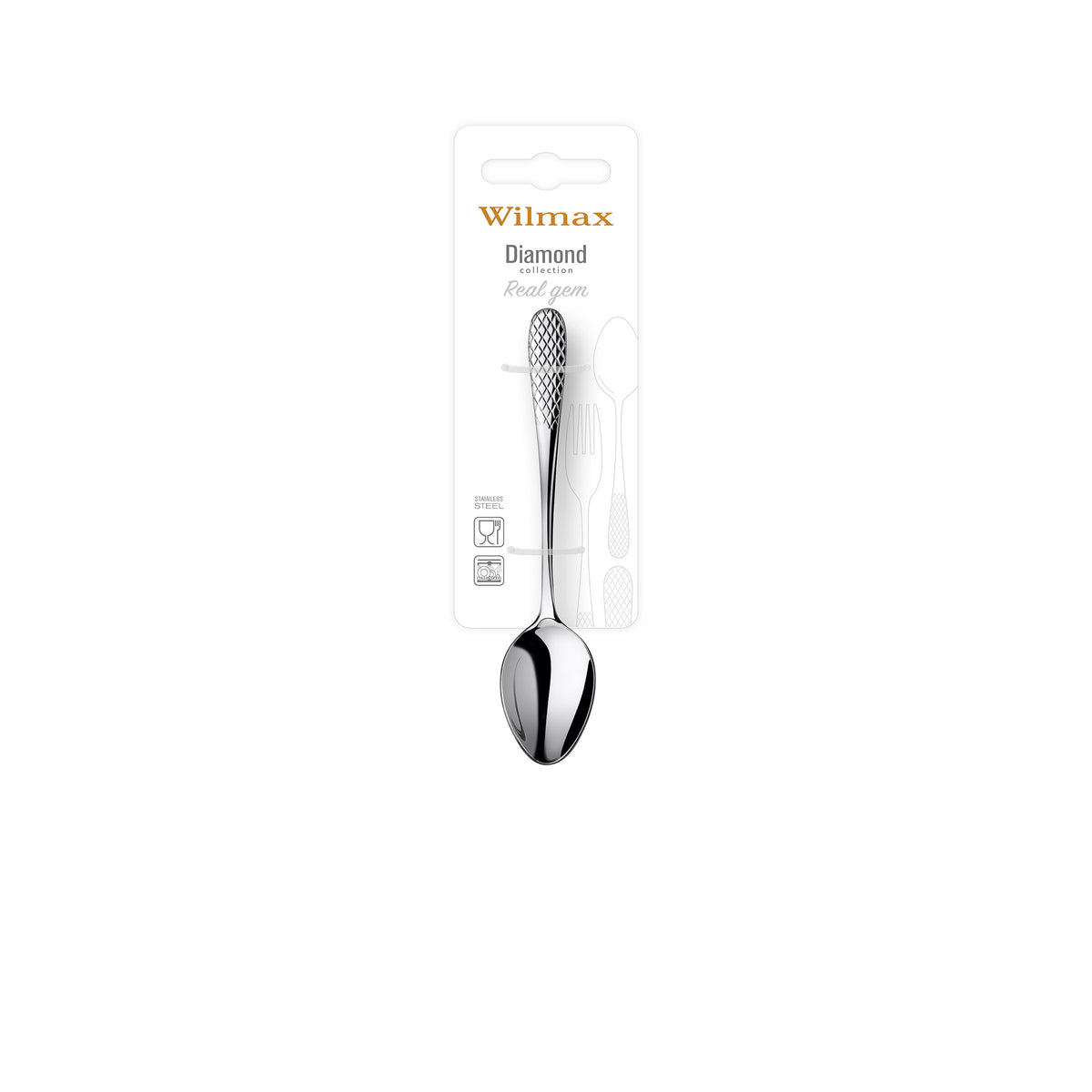 Wilmax Silver Coffee-Tea Spoon (Cup) 2 pcs on Blister Pack 14cm – Pack of 2 by Wilmax – image 2