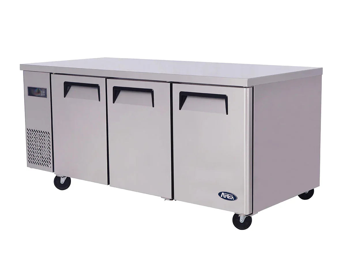 Atosa YPF9042GR Three Door Undercounter Fridge 470ltrs - JD Catering Equipment Solutions Ltd