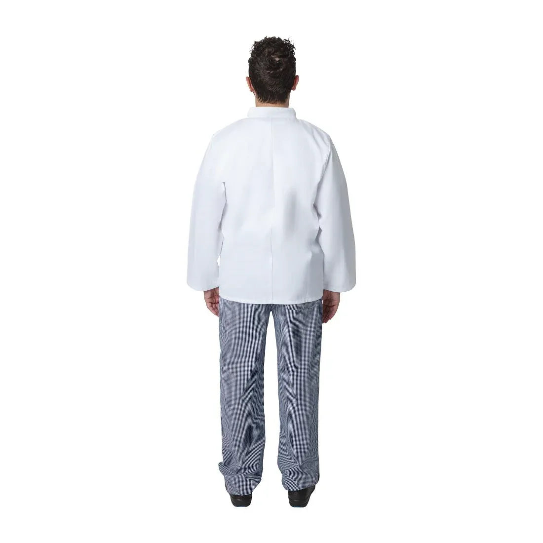 SA845 Whites Vegas Chefs Jacket Long Sleeve White Polycotton - Size L - A134-L (Pack 5)