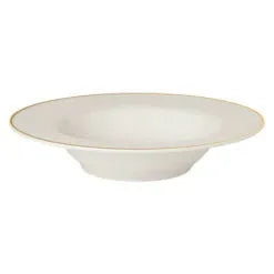 Pack Size 6 - Porland Academy Academy Event Gold Band Deep Soup/Pasta Plate 26cm/10" - A173226GB