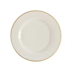 Pack Size 6 - Porland Academy Academy Event Gold Band Flat Plate 25cm/10" - A183225GB