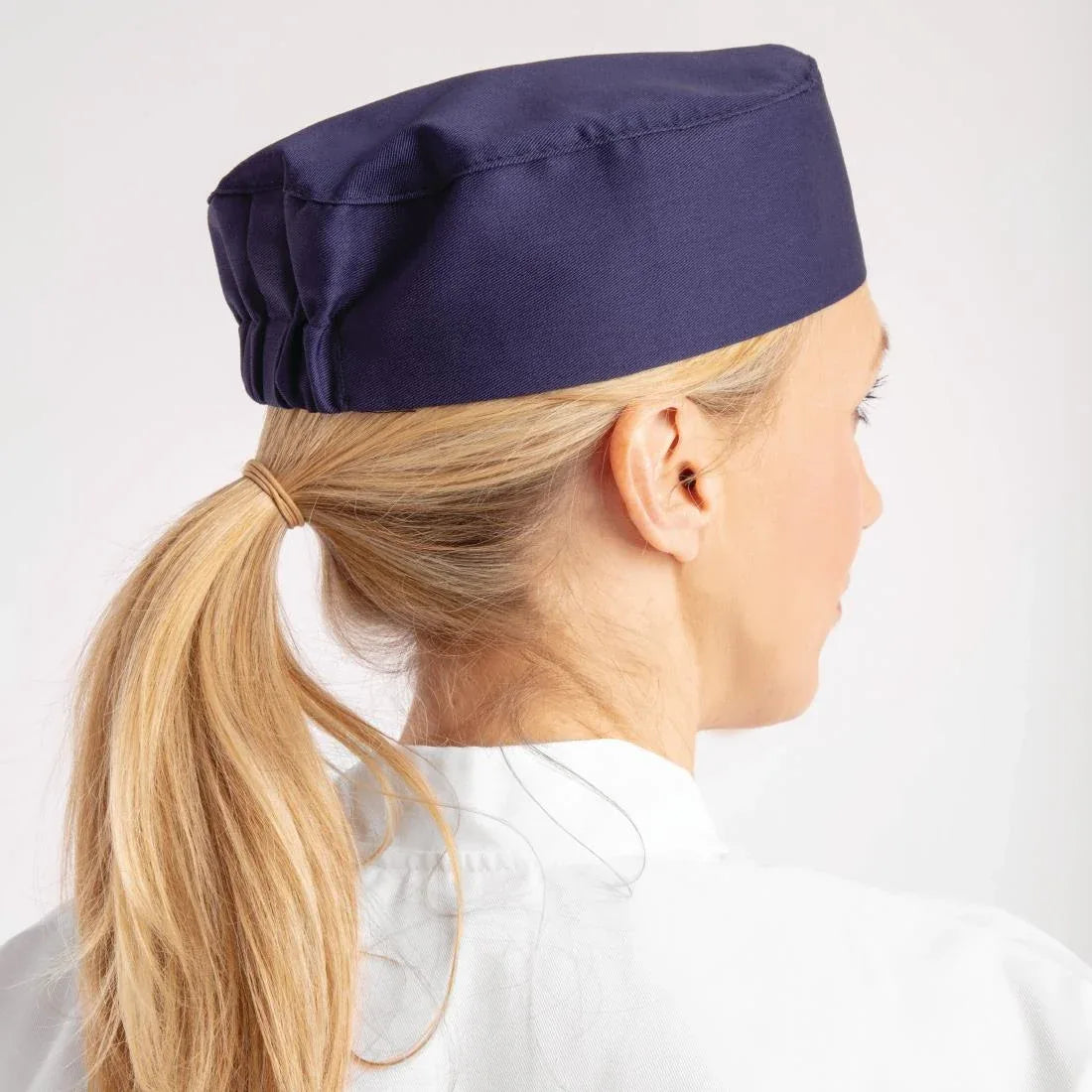 A204 Whites Chefs Skull Cap Blue - JD Catering Equipment Solutions Ltd