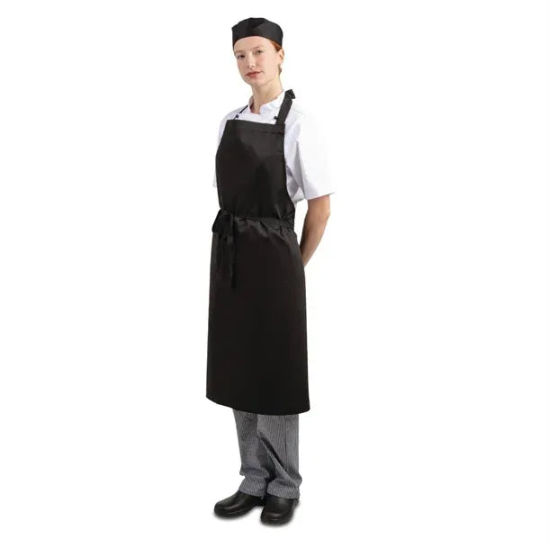 SA816 Whites Bib Apron Polycotton Black (5 pack)
