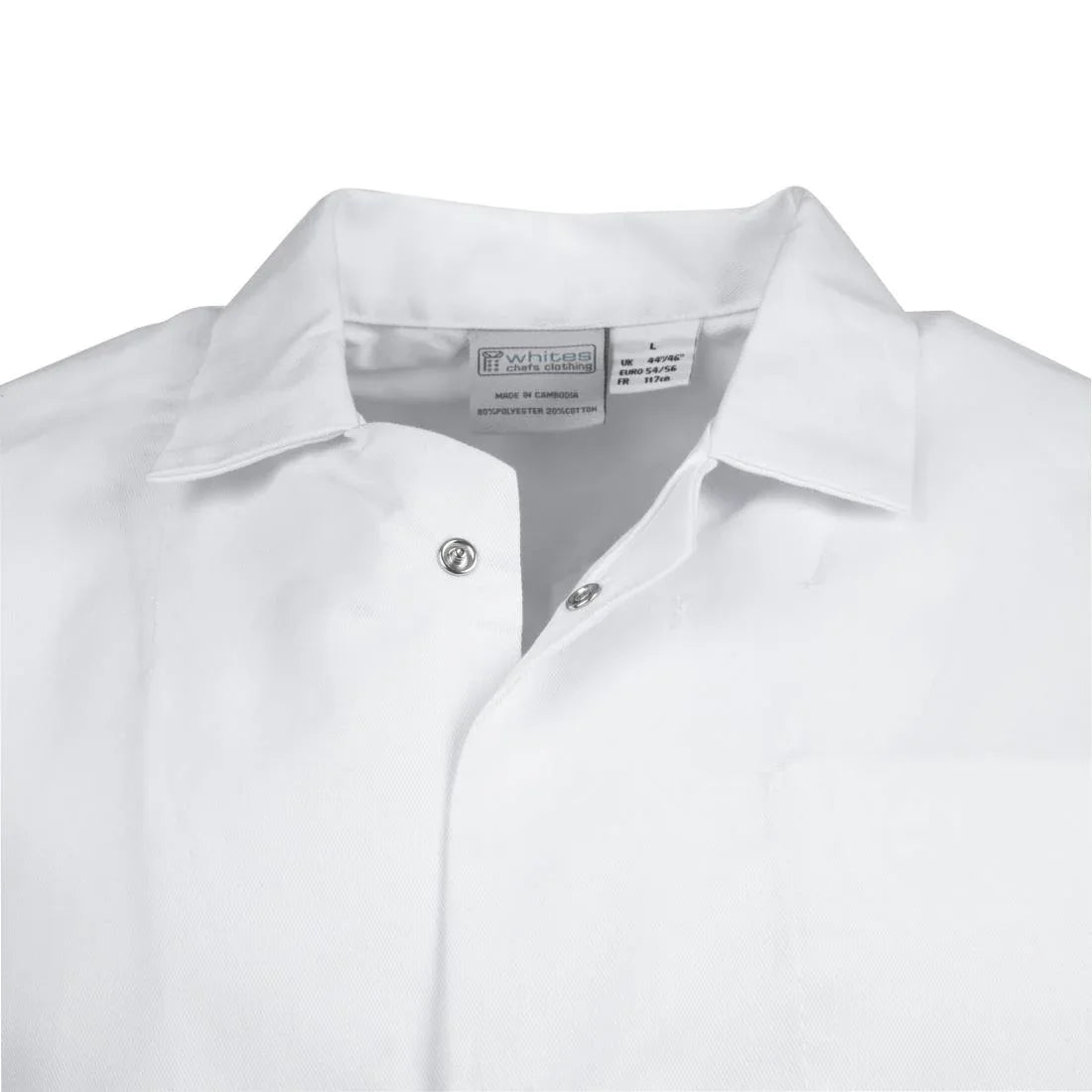 A360-XL Whites Men's Hygiene Coat XL - JD Catering Equipment Solutions Ltd