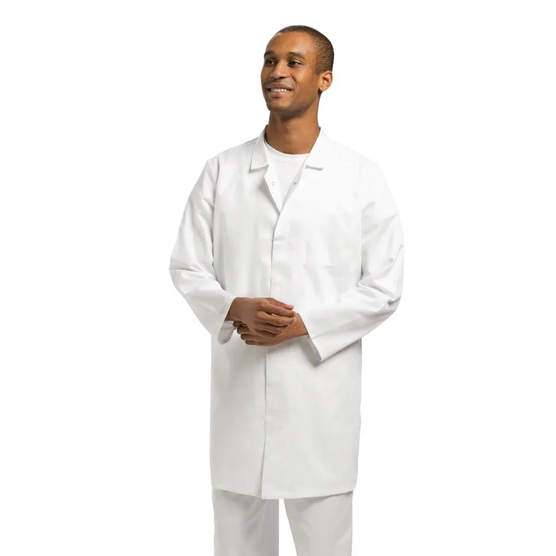 A360-M Whites Men's Hygiene Coat M - JD Catering Equipment Solutions Ltd