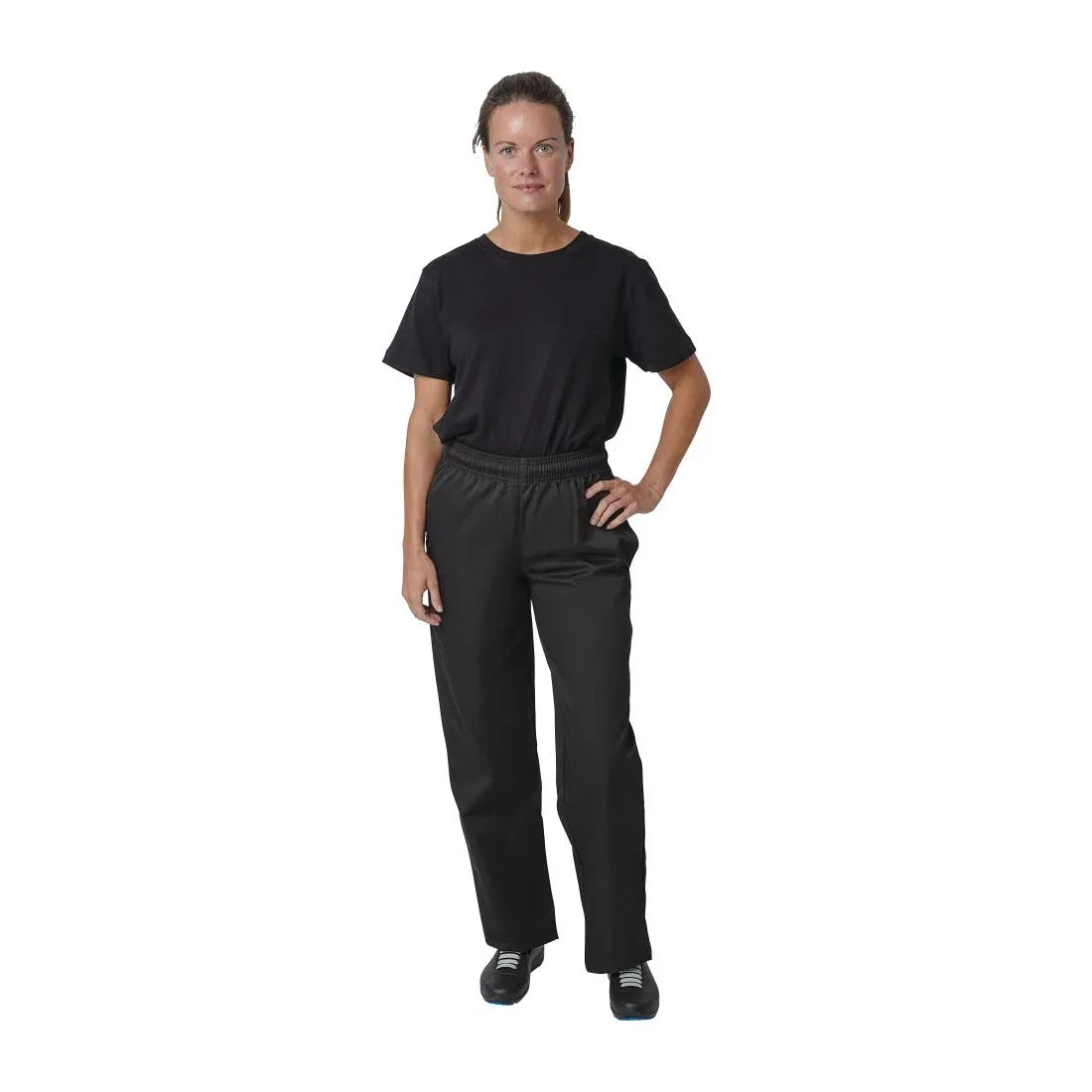 A582 Whites Vegas Chef Trousers Polycotton Black - JD Catering Equipment Solutions Ltd