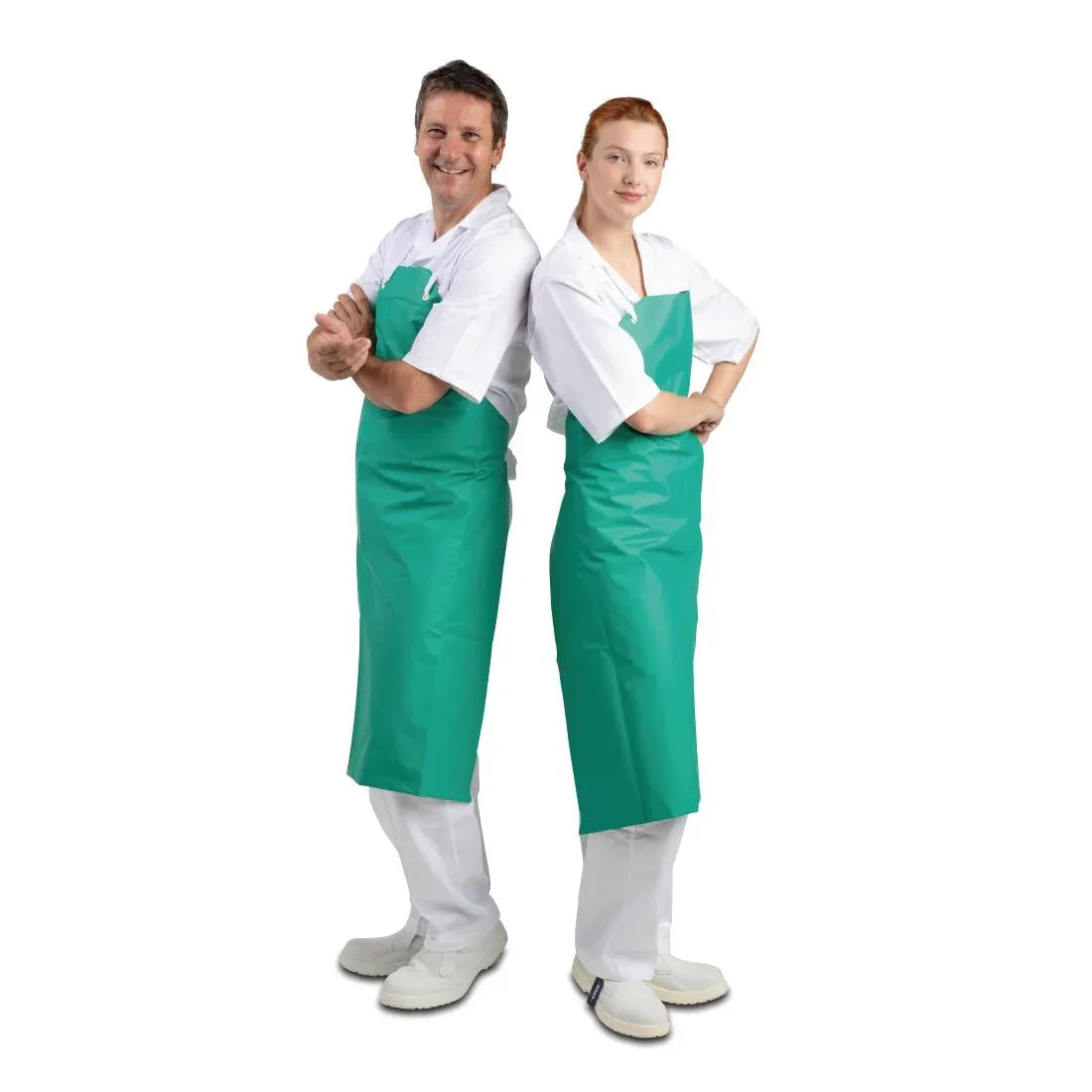 A590 Whites Heavy Duty Waterproof Apron Green - JD Catering Equipment Solutions Ltd