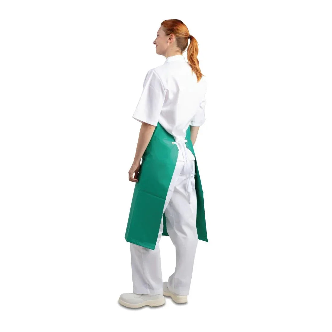 A590 Whites Heavy Duty Waterproof Apron Green - JD Catering Equipment Solutions Ltd