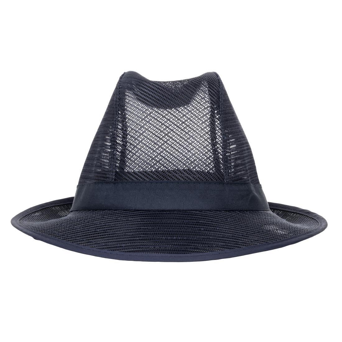 A654 Trilby Hat with Snood Navy Blue - JD Catering Equipment Solutions Ltd
