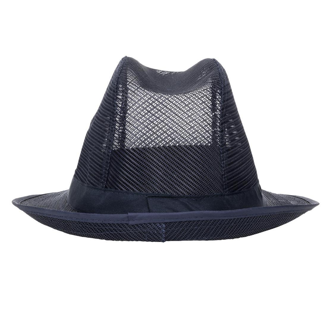 A654 Trilby Hat with Snood Navy Blue - JD Catering Equipment Solutions Ltd