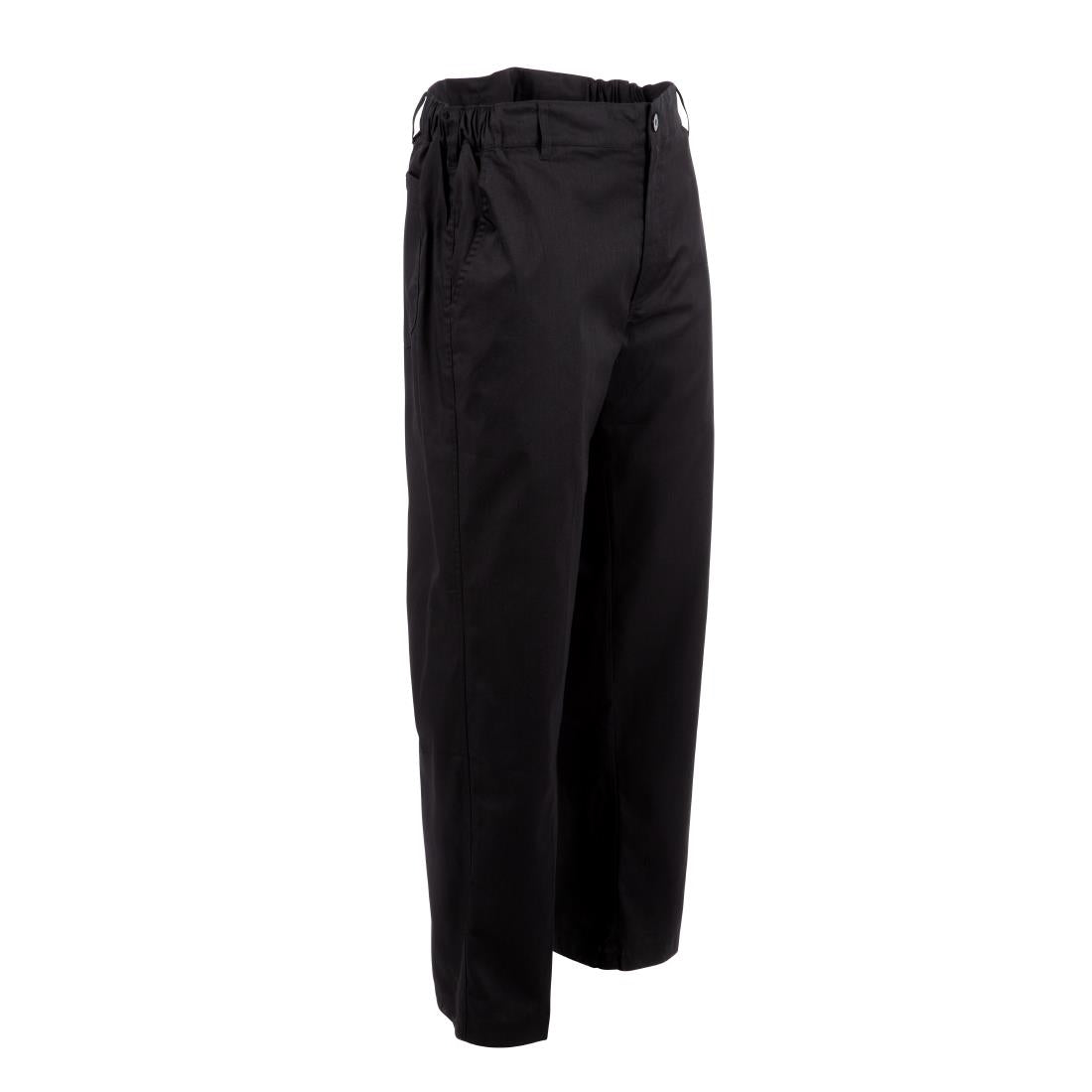 A674-L Chef Works Unisex Professional Series Chefs Trousers Black Herringbone L