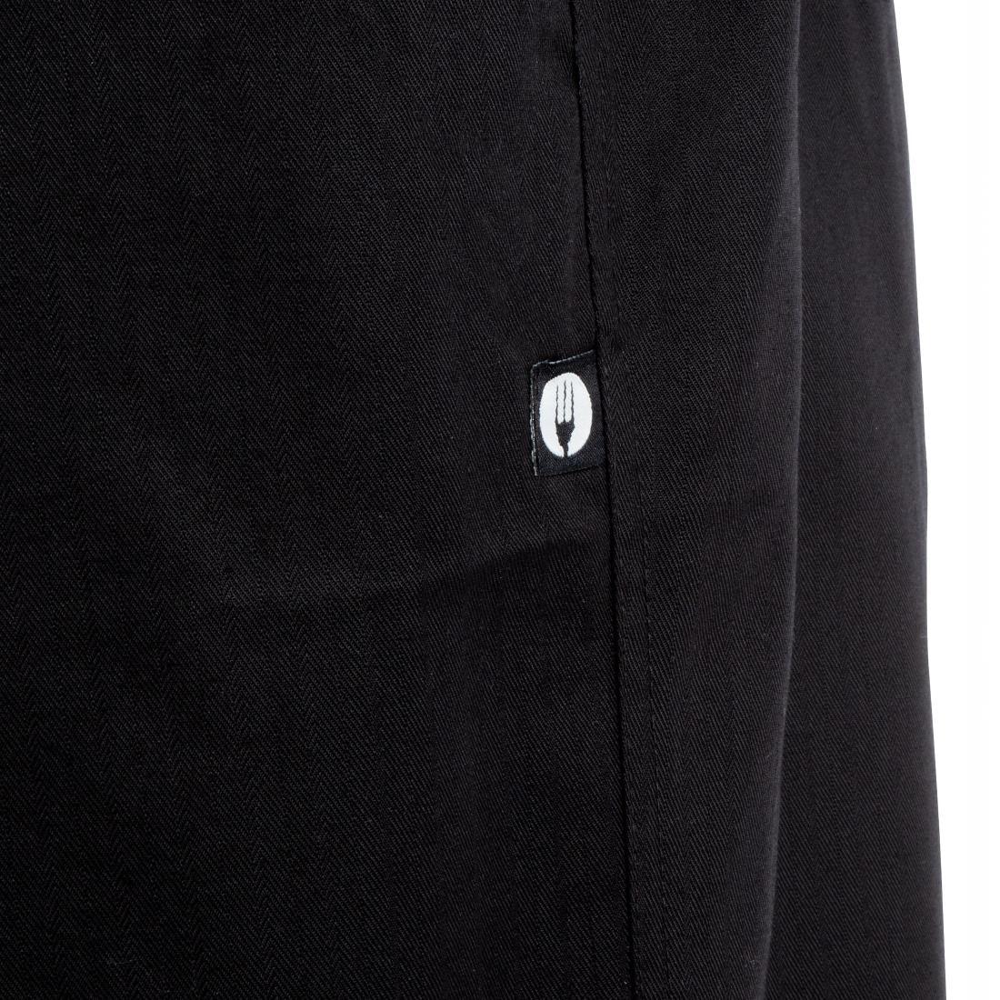 A674-M Chef Works Unisex Professional Series Chefs Trousers Black Herringbone M - JD Catering Equipment Solutions Ltd