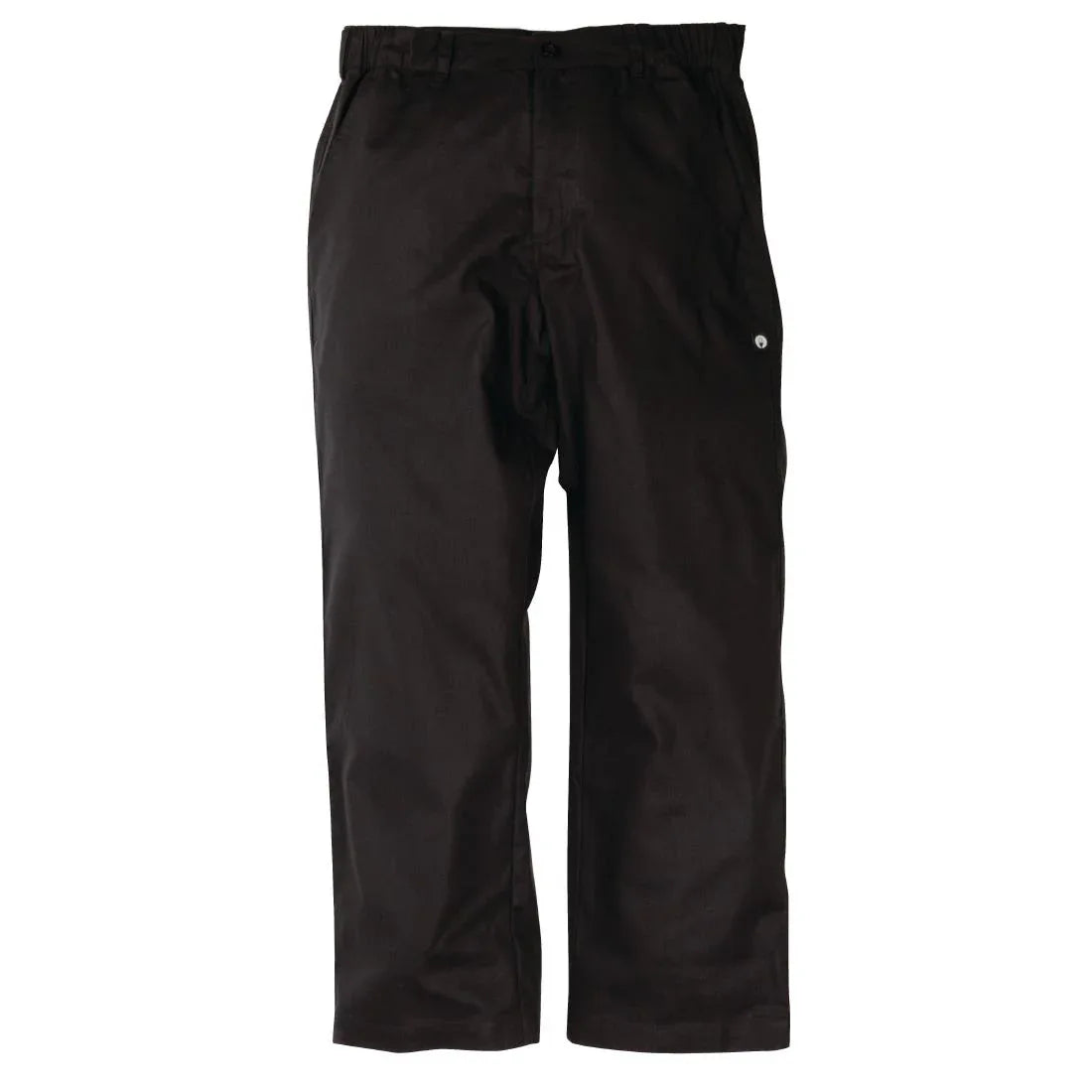 A674-M Chef Works Unisex Professional Series Chefs Trousers Black Herringbone M - JD Catering Equipment Solutions Ltd