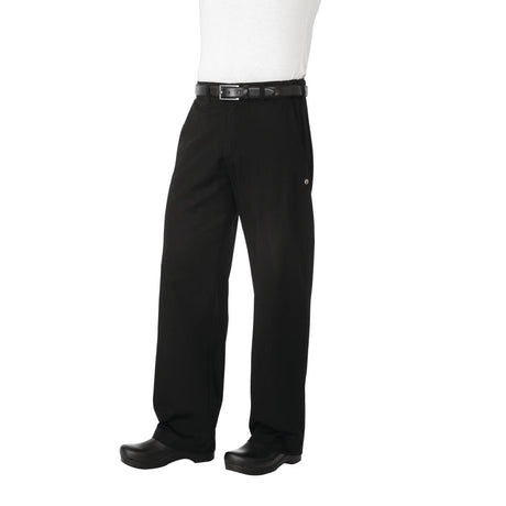 A674-L Chef Works Unisex Professional Series Chefs Trousers Black Herringbone L