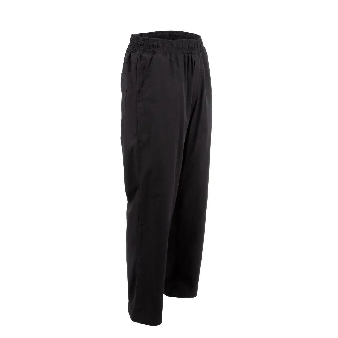 A695-S Chef Works Unisex Better Built Baggy Chefs Trousers Black S - JD Catering Equipment Solutions Ltd