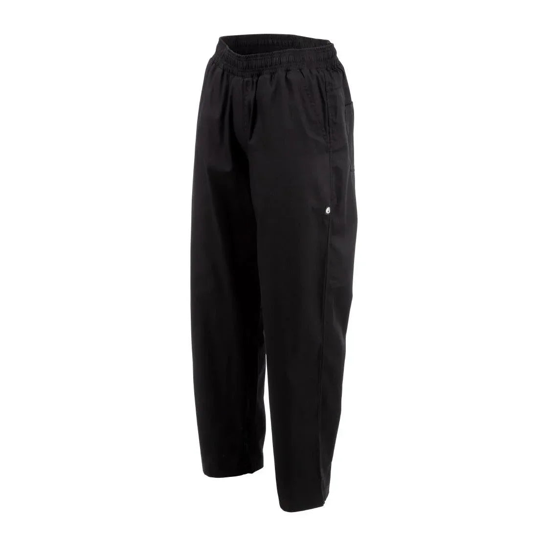 A695-S Chef Works Unisex Better Built Baggy Chefs Trousers Black S - JD Catering Equipment Solutions Ltd
