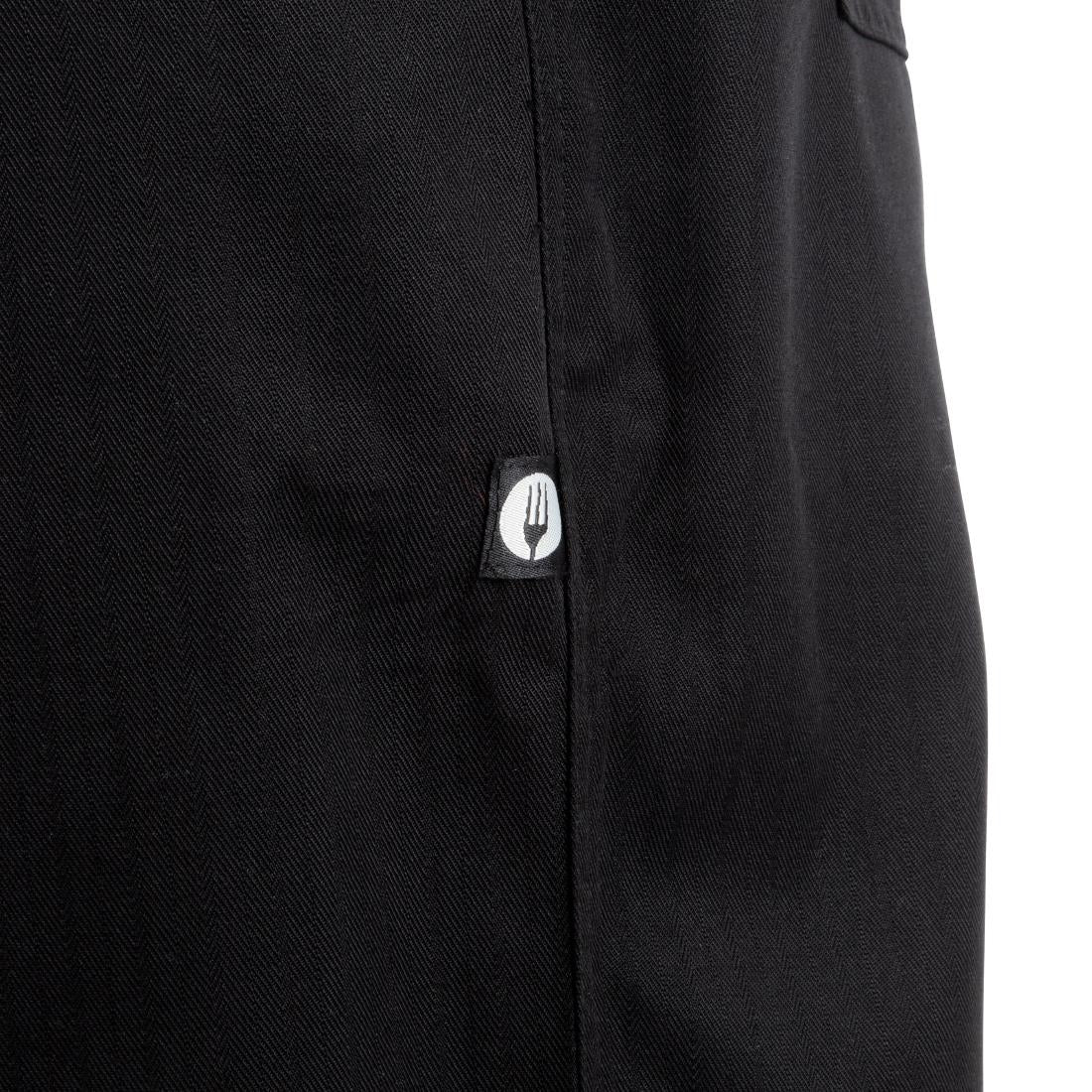 A695-S Chef Works Unisex Better Built Baggy Chefs Trousers Black S