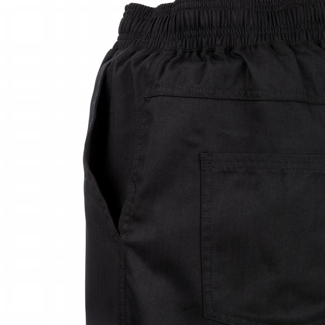A695-4XL Chef Works Unisex Better Built Baggy Chefs Trousers Black 4XL - JD Catering Equipment Solutions Ltd