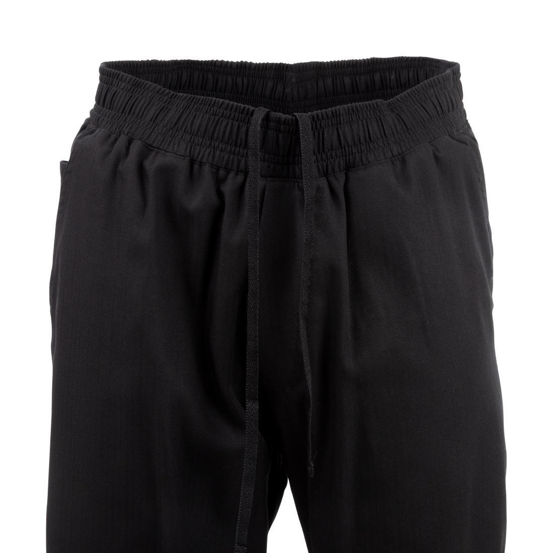 A695-S Chef Works Unisex Better Built Baggy Chefs Trousers Black S - JD Catering Equipment Solutions Ltd