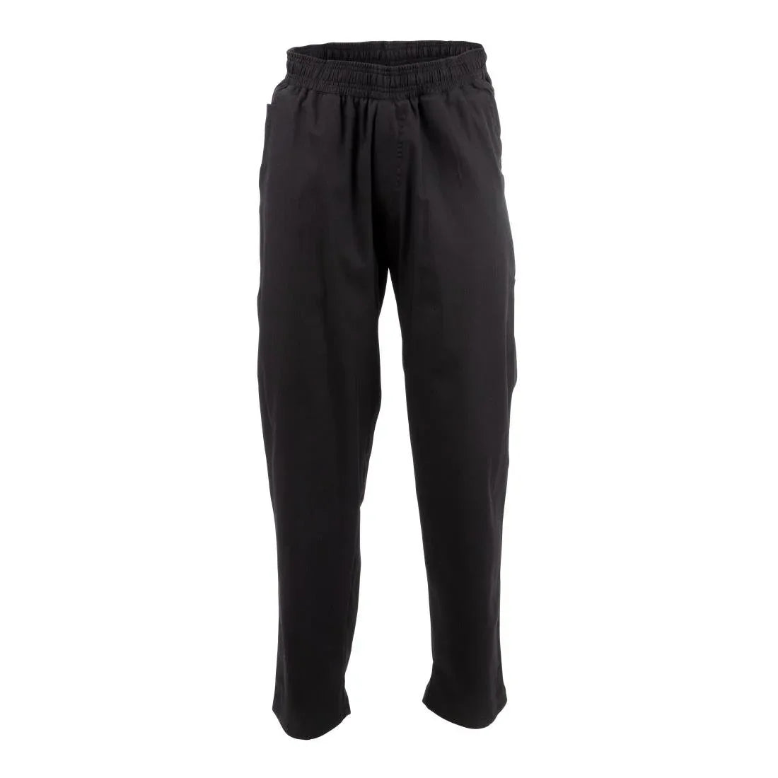 A695-S Chef Works Unisex Better Built Baggy Chefs Trousers Black S - JD Catering Equipment Solutions Ltd