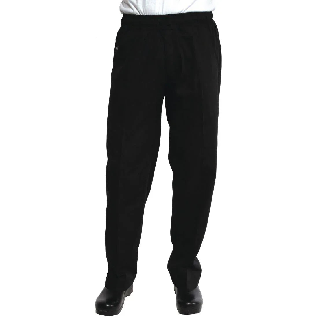 A695-4XL Chef Works Unisex Better Built Baggy Chefs Trousers Black 4XL - JD Catering Equipment Solutions Ltd