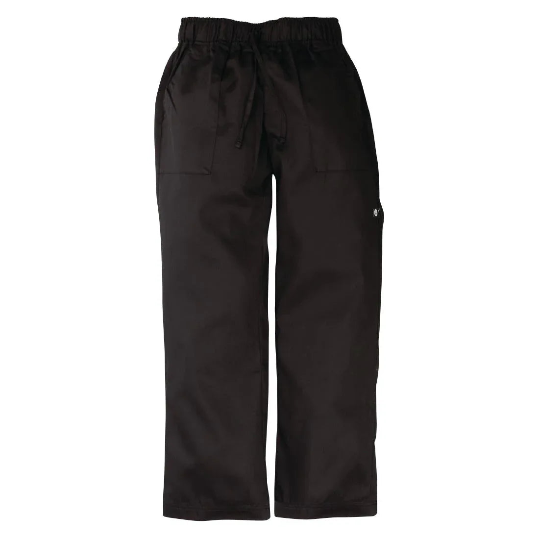 A695-3XL Chef Works Unisex Better Built Baggy Chefs Trousers Black 3XL - JD Catering Equipment Solutions Ltd