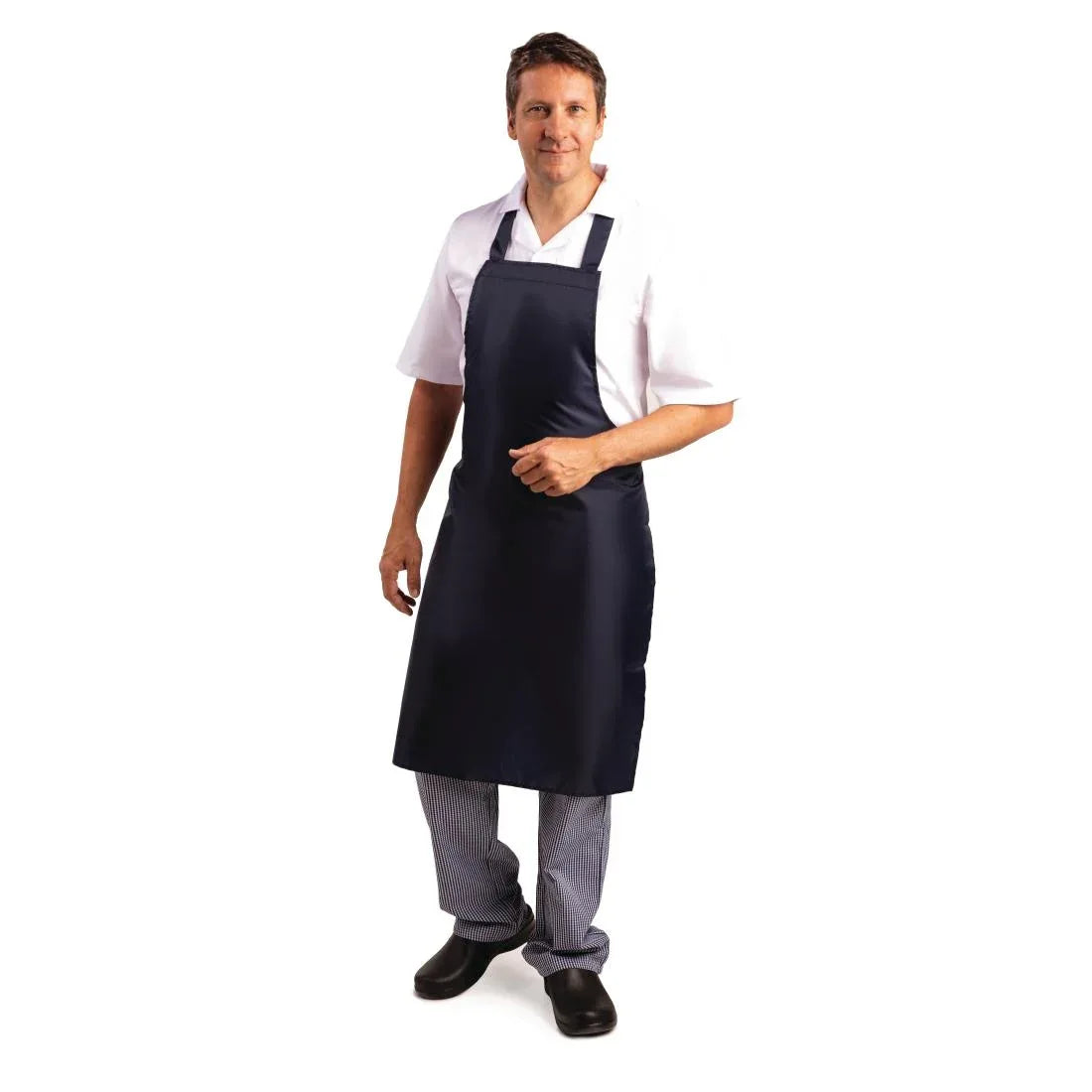 A896 Whites Light Duty Waterproof Bib Apron Blue - JD Catering Equipment Solutions Ltd