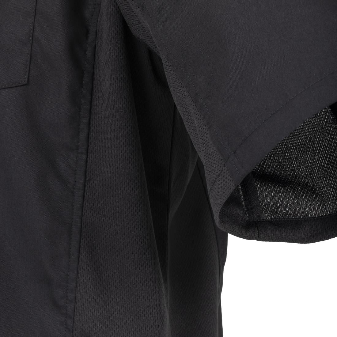 A913 Chef Works Unisex Cool Vent Chefs Shirt Black