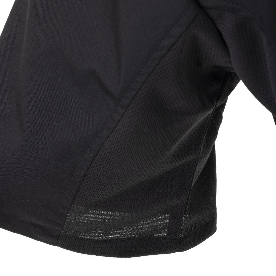 A913 Chef Works Unisex Cool Vent Chefs Shirt Black