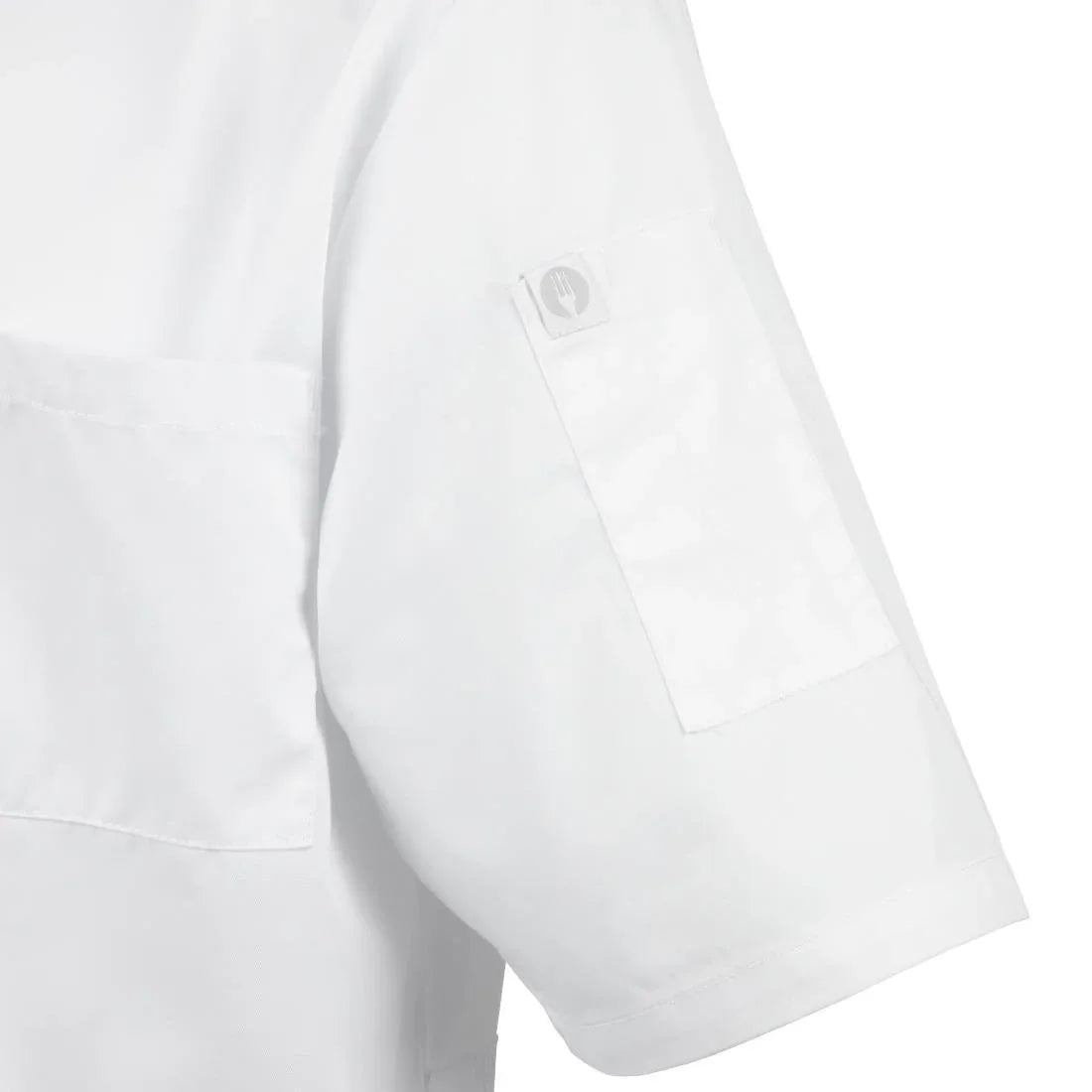 A914-4XL Chefs Works Montreal Cool Vent Unisex Short Sleeve Chefs Jacket White 4XL - JD Catering Equipment Solutions Ltd