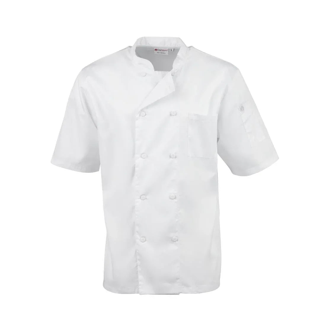 A914-XS Chefs Works Montreal Cool Vent Unisex Short Sleeve Chefs Jacket White XS - JD Catering Equipment Solutions Ltd