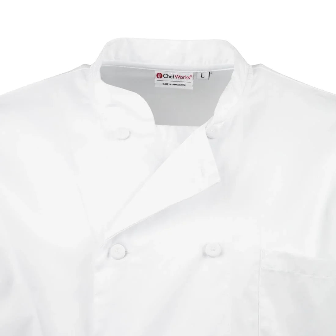 A914-XL Chefs Works Montreal Cool Vent Unisex Short Sleeve Chefs Jacket White XL - JD Catering Equipment Solutions Ltd
