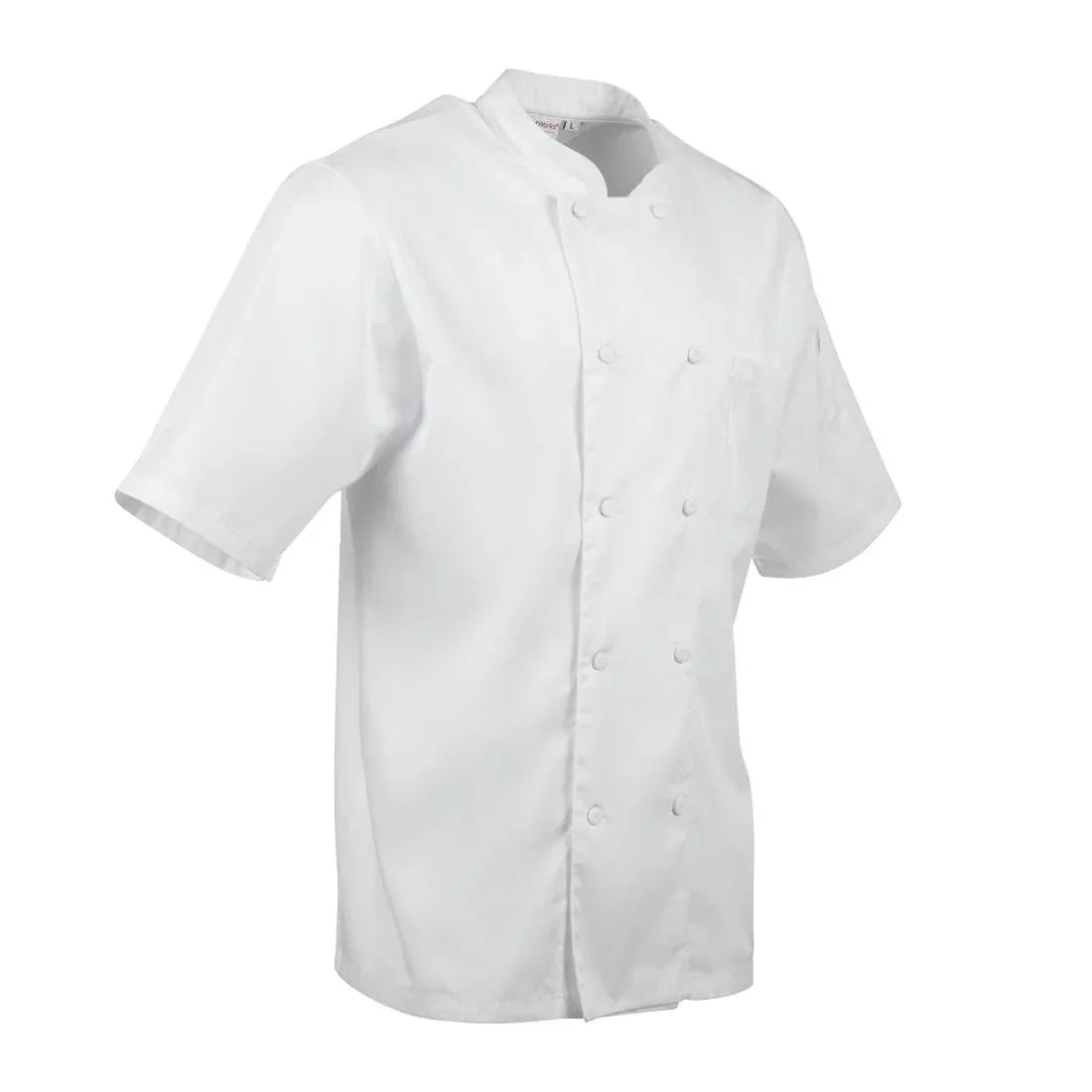 A914-S Chefs Works Montreal Cool Vent Unisex Short Sleeve Chefs Jacket White S - JD Catering Equipment Solutions Ltd