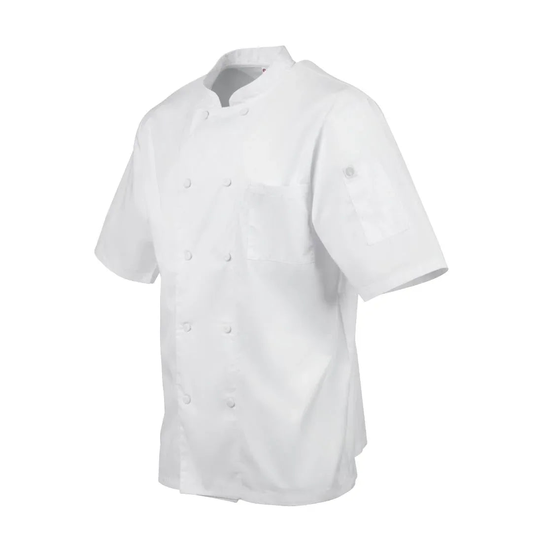 A914-L Chefs Works Montreal Cool Vent Unisex Short Sleeve Chefs Jacket White L - JD Catering Equipment Solutions Ltd