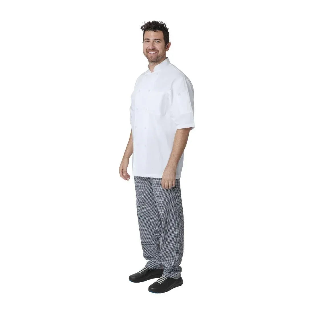 A914-S Chefs Works Montreal Cool Vent Unisex Short Sleeve Chefs Jacket White S - JD Catering Equipment Solutions Ltd
