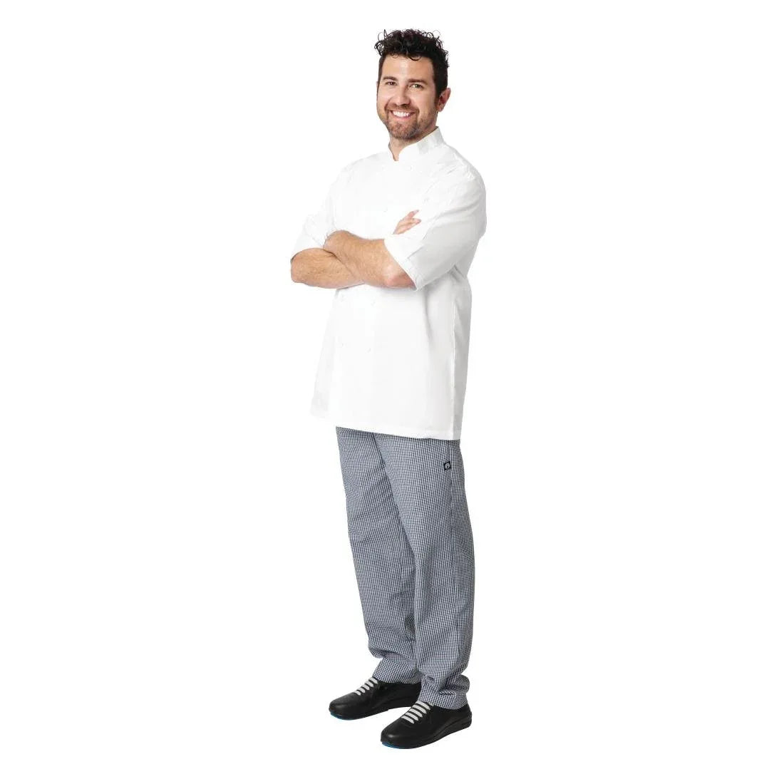 A914-XS Chefs Works Montreal Cool Vent Unisex Short Sleeve Chefs Jacket White XS - JD Catering Equipment Solutions Ltd