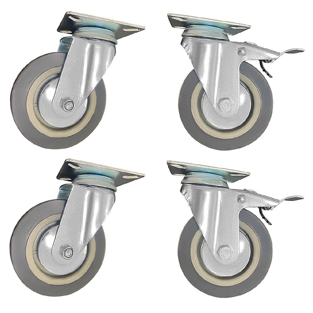 AN890 Buffalo Standard & Braked Castors (set 4)