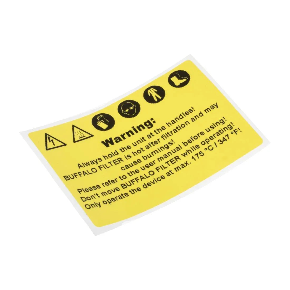 AP476 Buffalo Warning Label - JD Catering Equipment Solutions Ltd