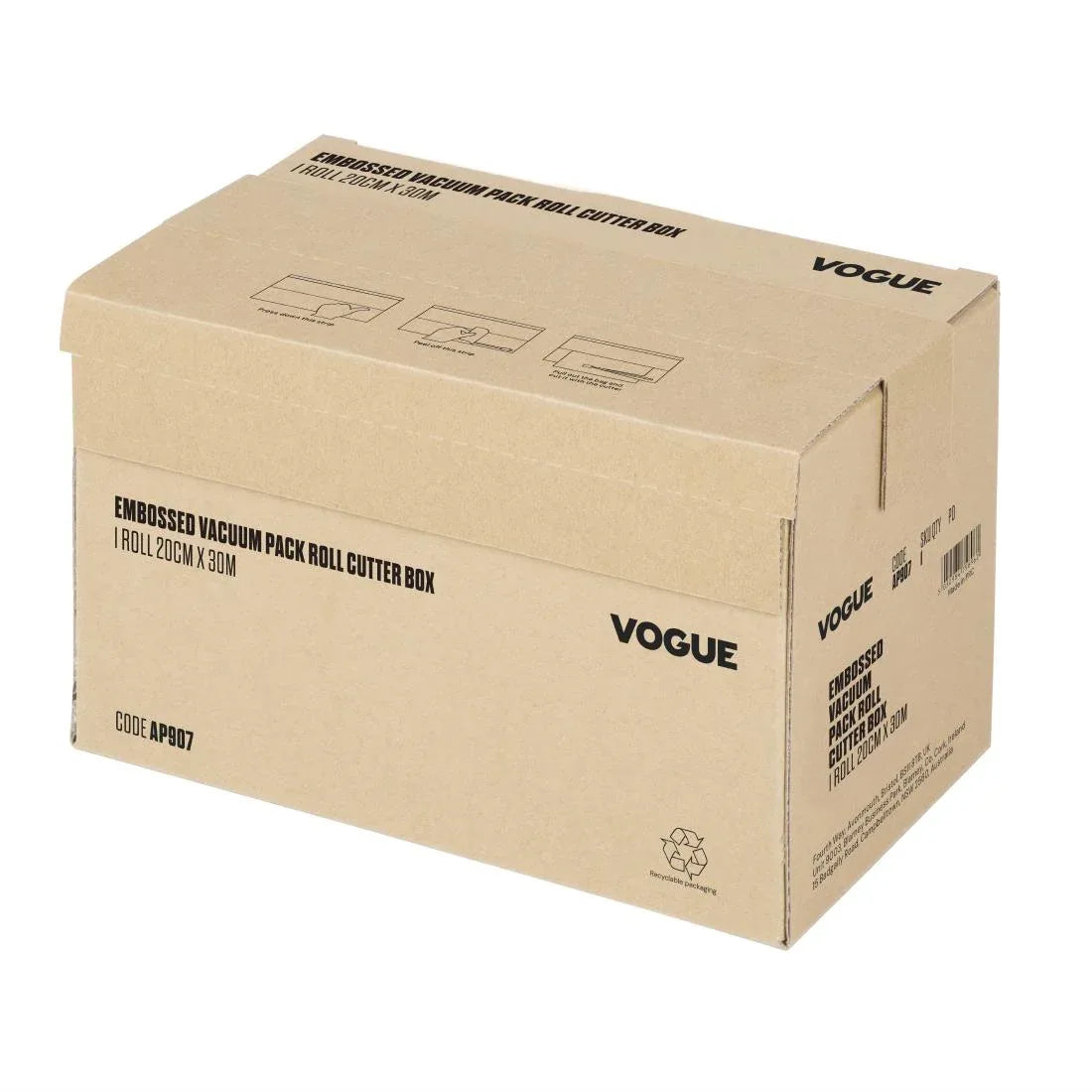 AP907 Vogue Vacuum Pack Roll with Cutter Box (Embossed) 200mm width