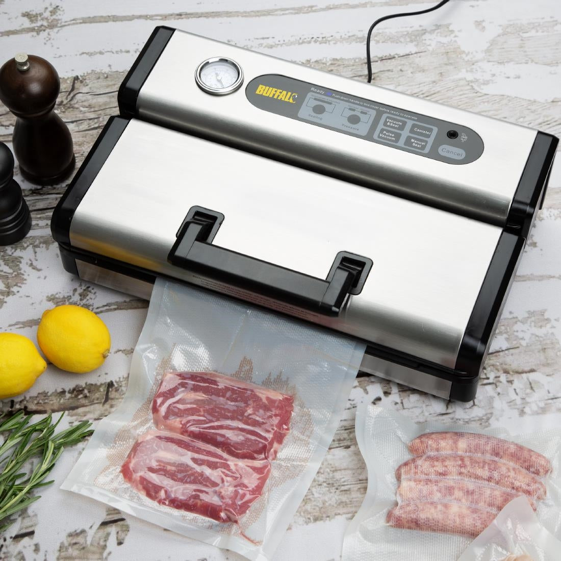 AT106 Vogue Compostable Embossed Vacuum Sealer Bags 250x350mm (Pack of 50)