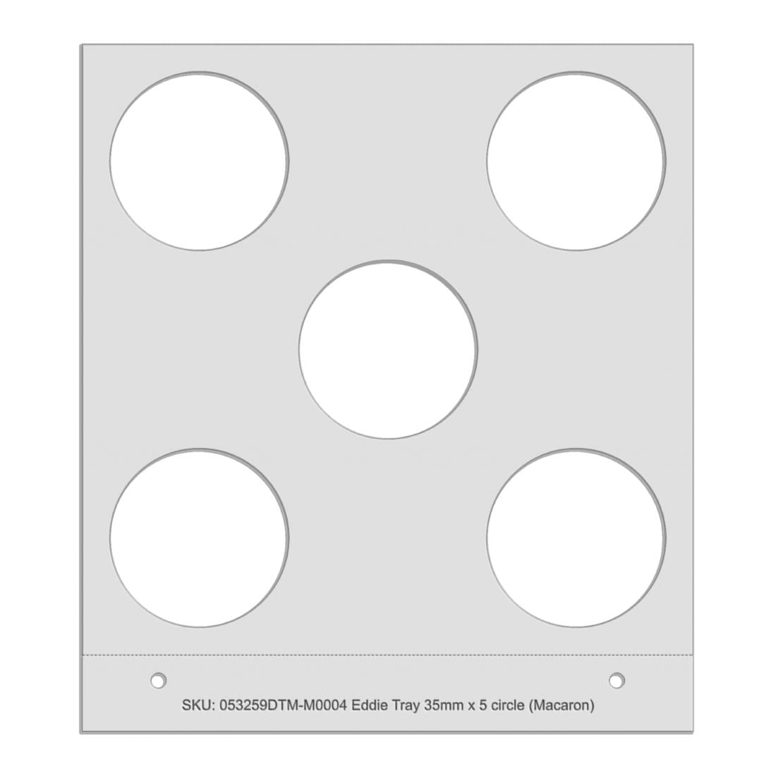 AT725 - Eddie Manual Tray 5 Circles 35mm Macaron