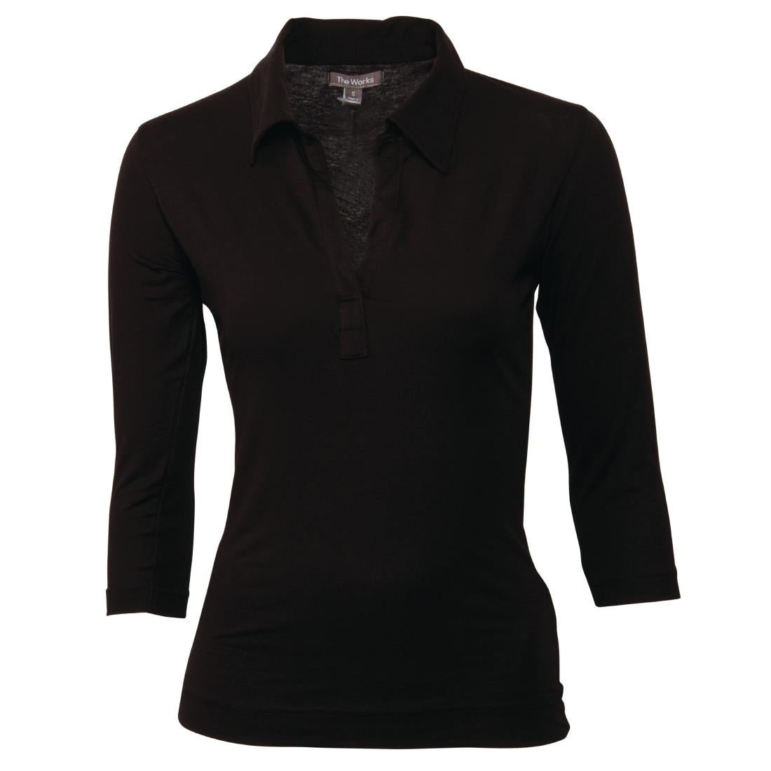 Chef Works Womens V-Neck T-Shirt Black XS
