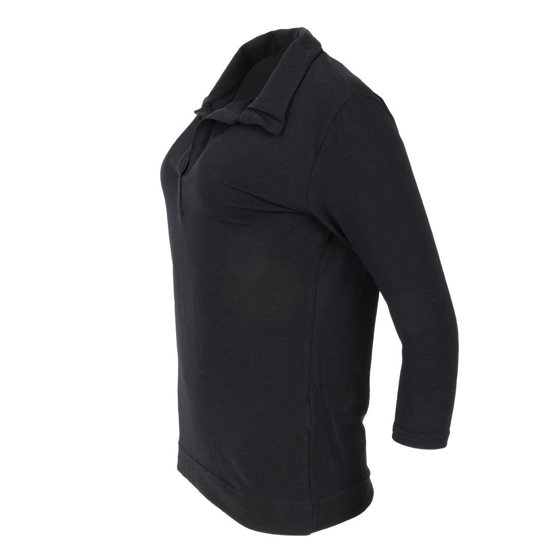 B038-S Chef Works Womens V-Neck T-Shirt Black S