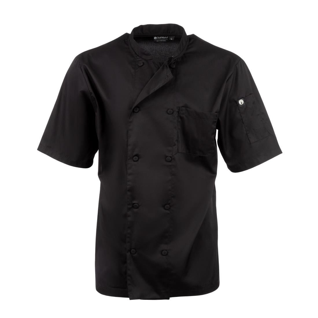 Chefs Works Montreal Unisex Chef Jacket Black 2XL